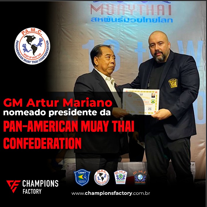 Read more about the article GM Artur Mariano foi nomeado presidente do Pan-American Muay Thai Confederation.